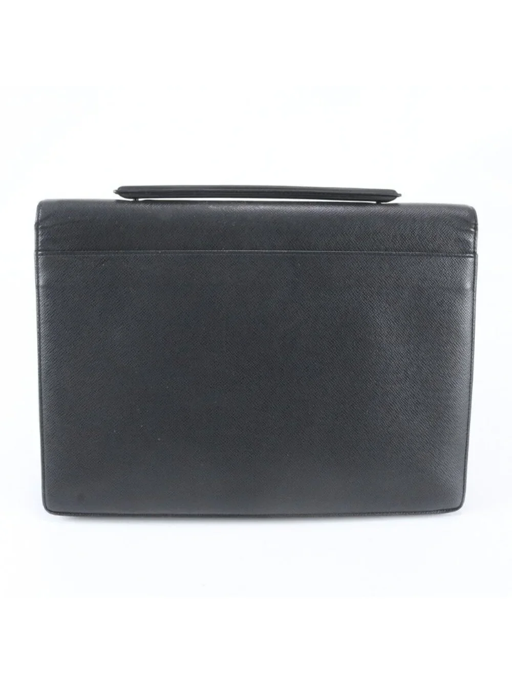 Louis Vuitton Taiga Angara Leather Business Document Briefcase Black